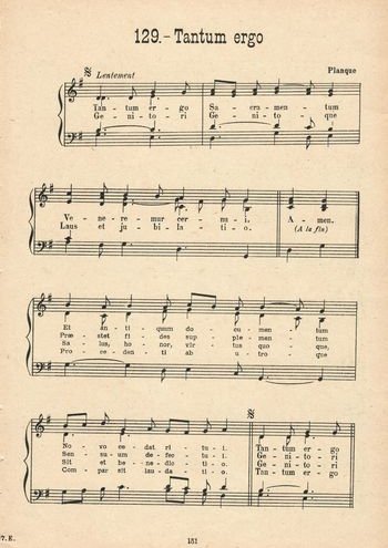 Tantum ergo Partition gratuite